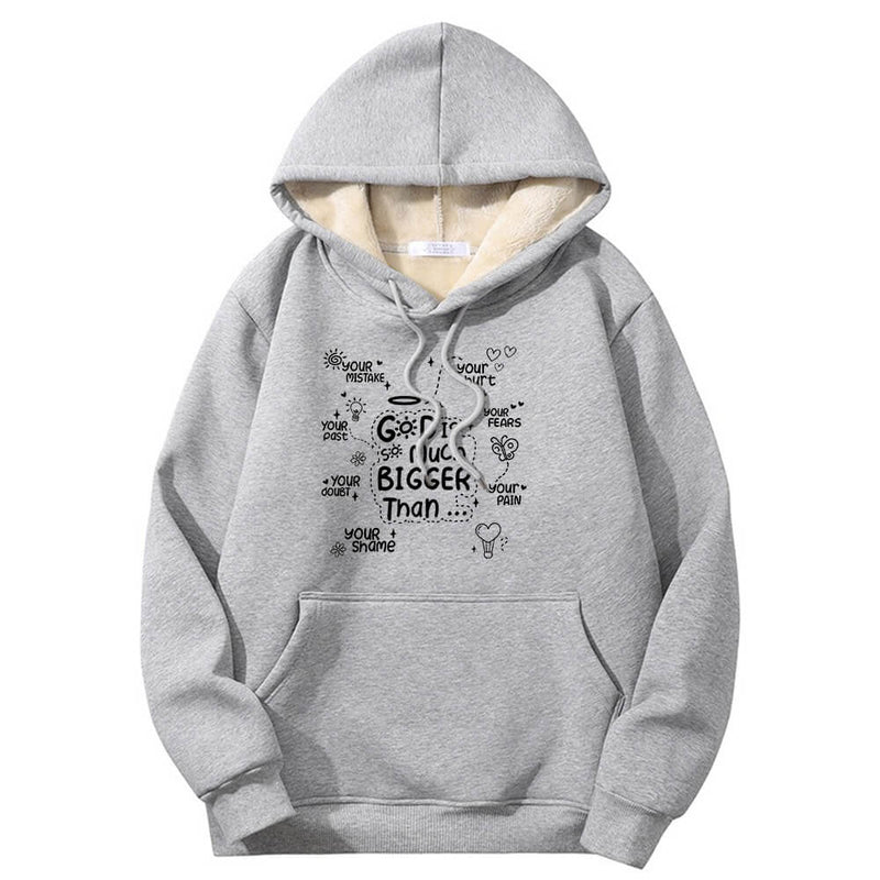 God Is Much Bigger Than Crew Collar Hoodie