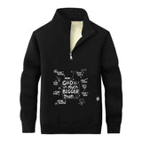 God Is Much Bigger Than Stand Collar Zip Sweatshirt | Gthic.com