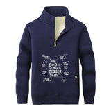 God Is Much Bigger Than Stand Collar Zip Sweatshirt | Gthic.com