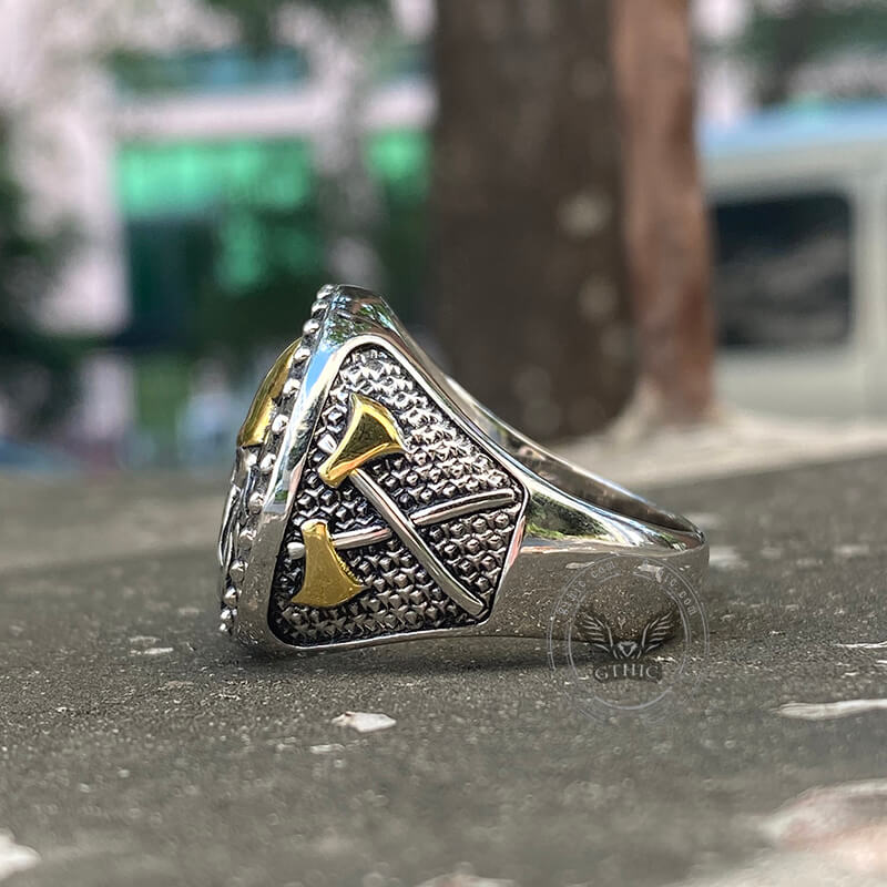 God of War Odin Sterling Silver Viking Ring01 | Gthic.com