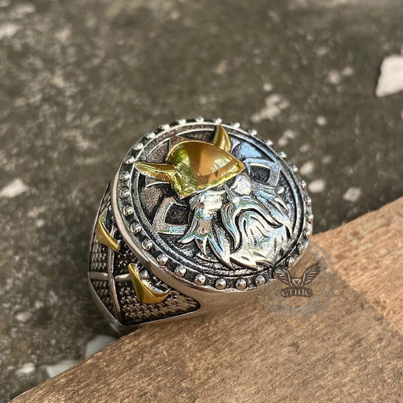 God of War Odin Sterling Silver Viking Ring