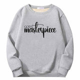 God's Masterpiece Letters Crew Collar Sweatshirt