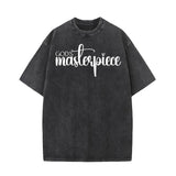 God's Masterpiece Letters Vintage Washed T-shirt 01 | Gthic.com