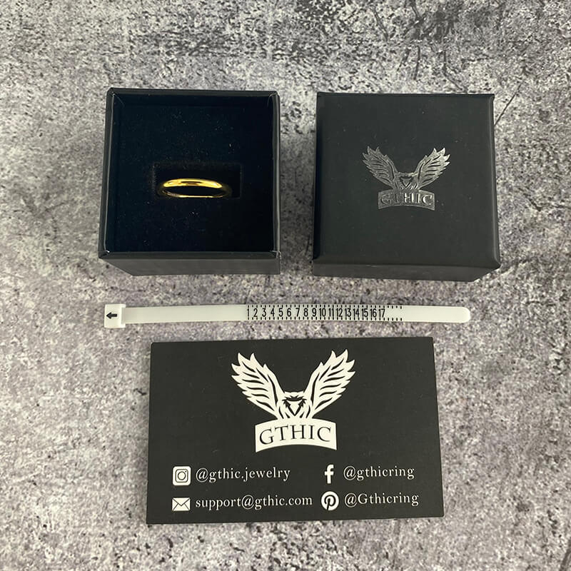 Gold-Color Titanium Engagement Ring