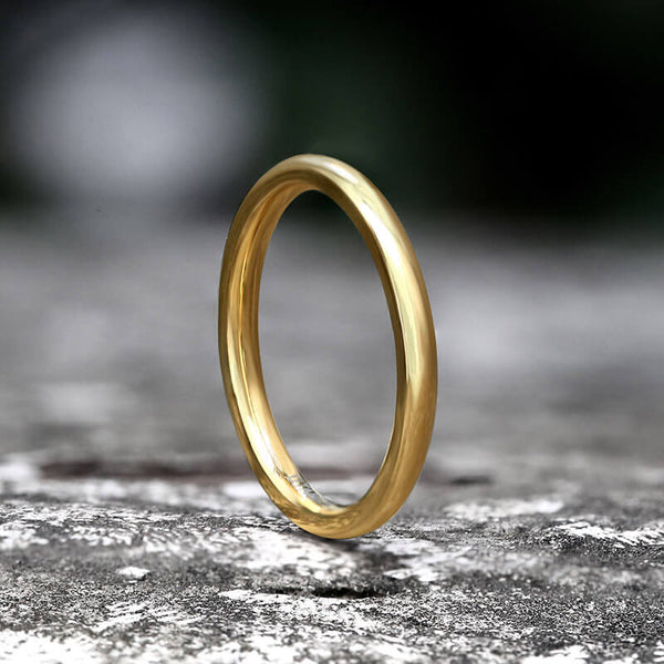 Gold-Color Titanium Engagement Ring | Gthic.com