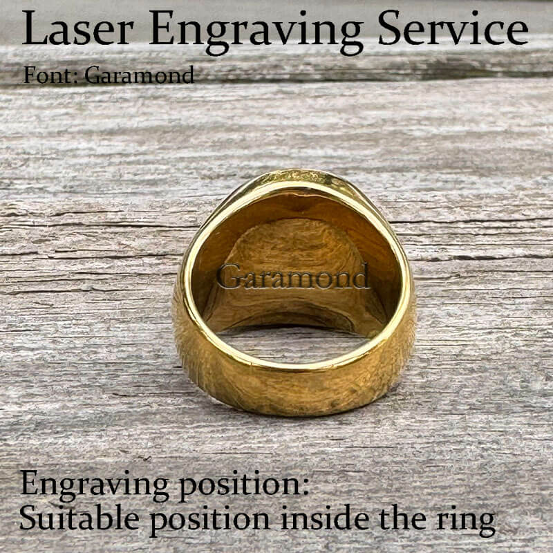 Gold-Plated Dragon Eye Stainless Steel Ring