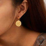 Gold Demon Eye Stainless Steel Vintage Earrings 02 | Gthic.com