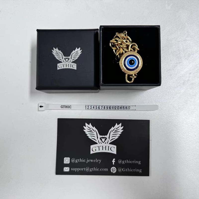 Gold Evil Eye Stainless Steel Bracelet