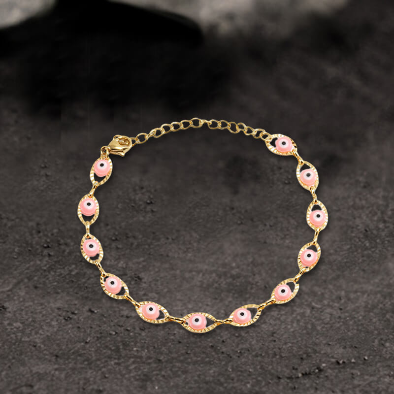 Gold Plated Evil Eye Stainless Steel Bracelet | Gthic.comGold Plated Evil Eye Stainless Steel Bracelet | Gthic.com