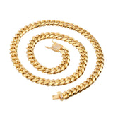 Golden Thick Cuban Chain Stainless Steel Necklace | Gthic.com