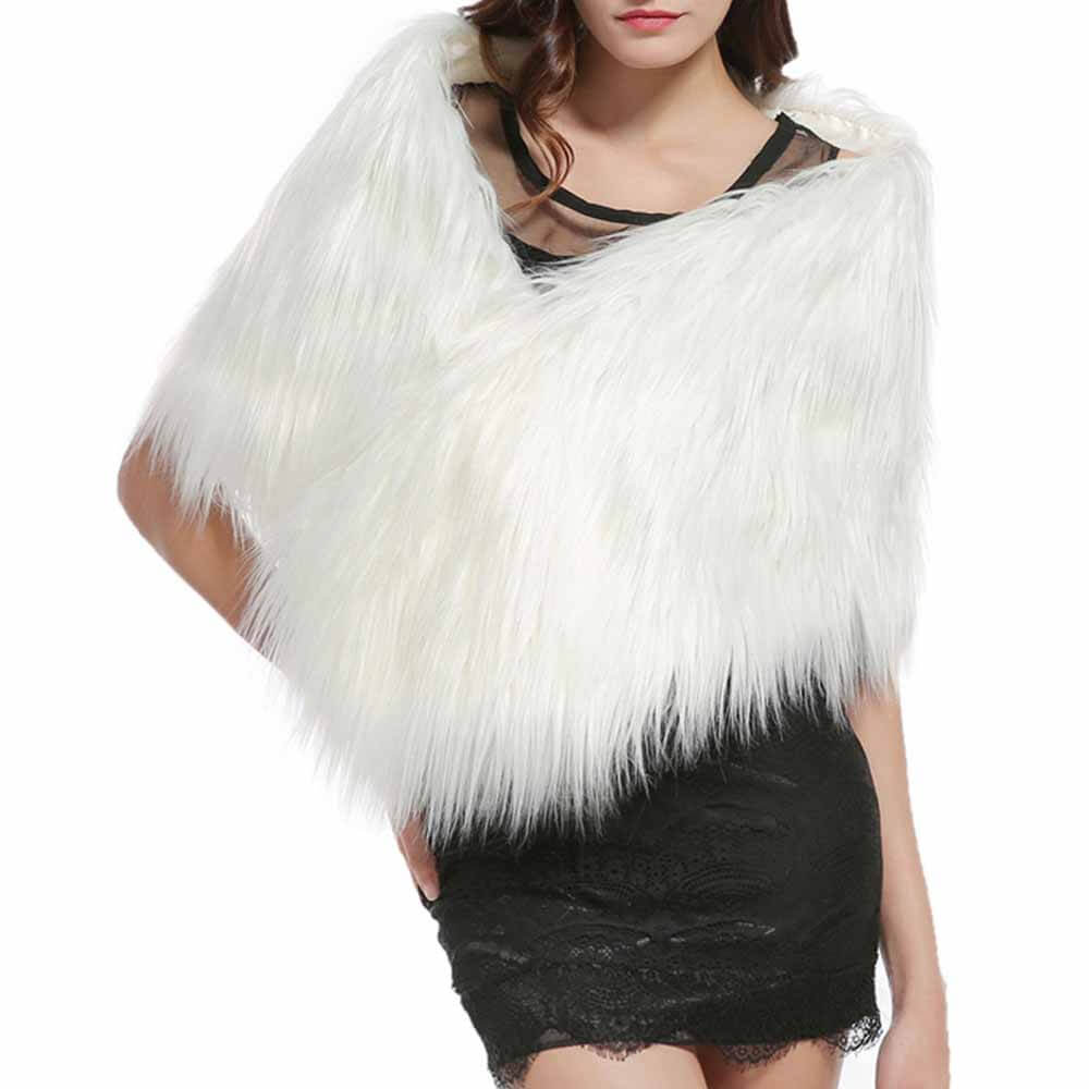 Gorgeous Faux Fur Plush Shawl | Gthic.com