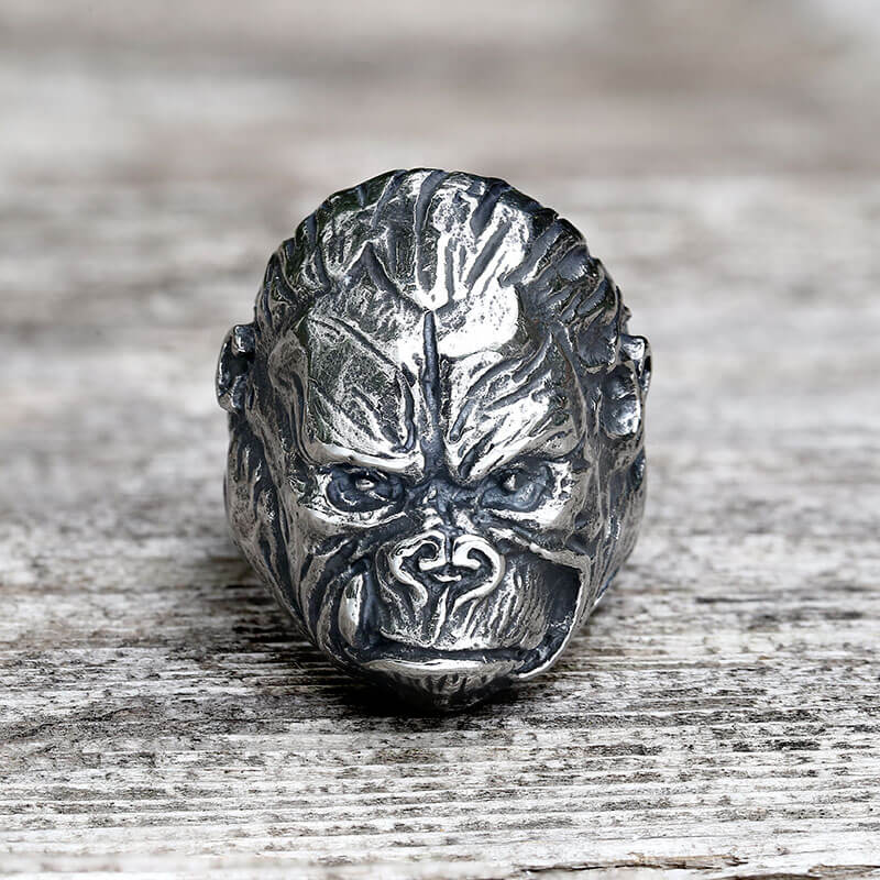 Gorilla King Stainless Steel Animal Ring | Gthic.com