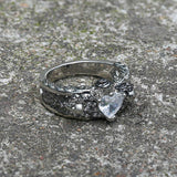 Goth Death Rose Brass Skull Wedding Ring | Gthic.com
