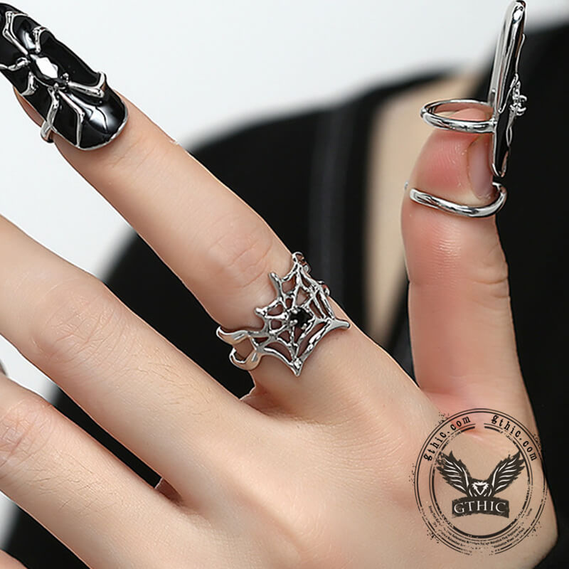 Goth Spider Alloy Animal Jewelry Set