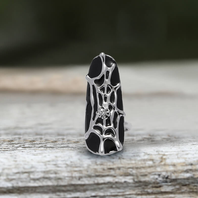 Goth Spider Alloy Animal Nail Rings | Gthic.com