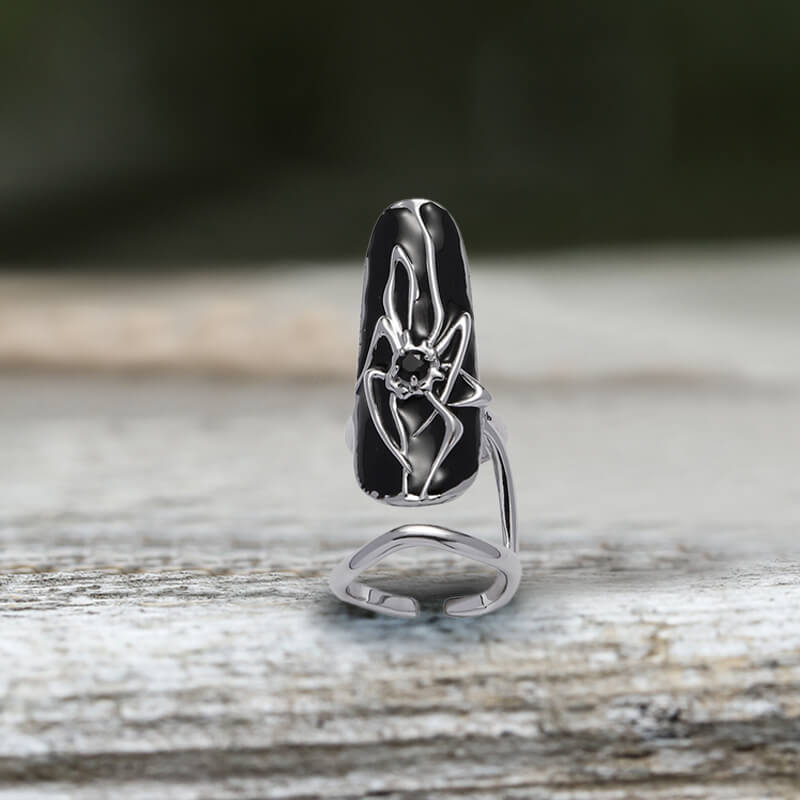 Goth Spider Alloy Animal Nail Rings