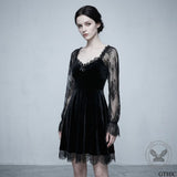 Gothic A Line Polyester Mini Dress | Gthic.com