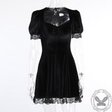 Gothic A Line Polyester Mini Dress | Gthic.com