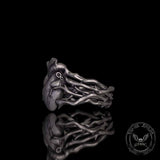 Gothic Anatomical Heart Thorns Sterling Silver Ring
