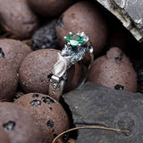 Gothic Bat Diopside Sterling Silver Ring | Gthic.com