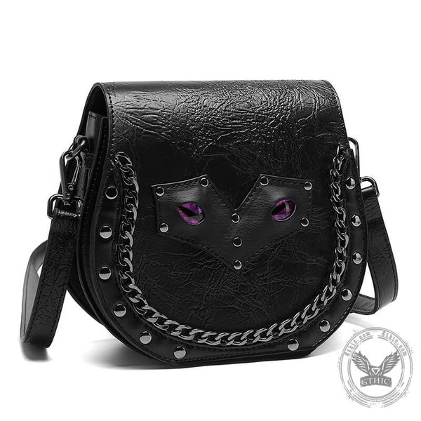 Gothic Bat Eye PU Leather Punk Crossbody Bag | Gthic.com