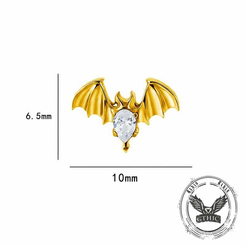 16G Crossbones Skull Titanium Piercing Lip Ring