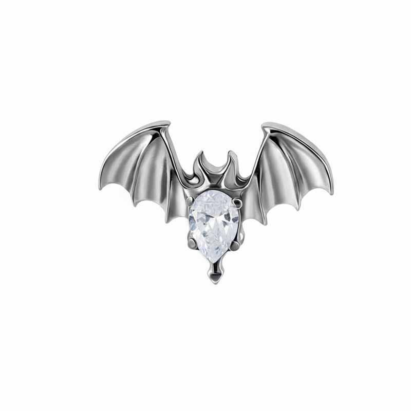 16G Crossbones Skull Titanium Piercing Lip Ring