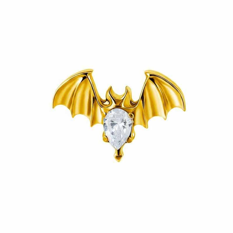 16G Crossbones Skull Titanium Piercing Lip Ring