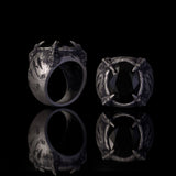 Gothic Beast Claw Gemstone Sterling Silver Ring | Gthic.com