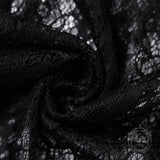 Gothic Black Sheer Lace Side Slit Long Skirt