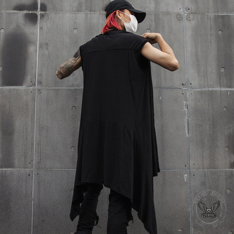 Gothic Black Sleeveless Hooded Cape Coat | Gthic.com