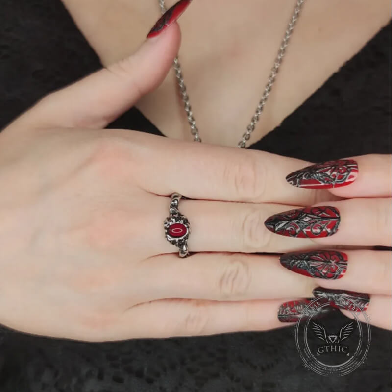 Gothic Branch Stainless Steel Engagement Ring