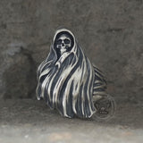 Gothic Cape Skull Sterling Silver Ring | Gthic.com