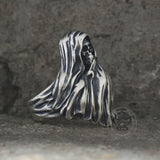 Gothic Cape Skull Sterling Silver Ring
