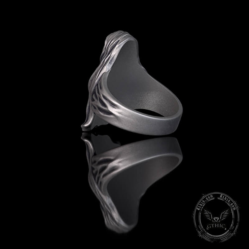 Gothic Cape Skull Sterling Silver Ring | Gthic.com