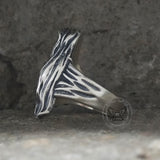 Gothic Cape Skull Sterling Silver Ring