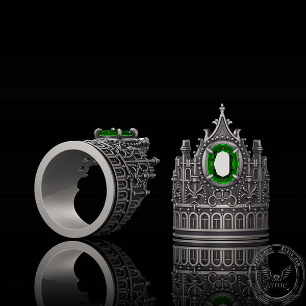 Gothic Castle Sterling Silver Ring | Gthic.com