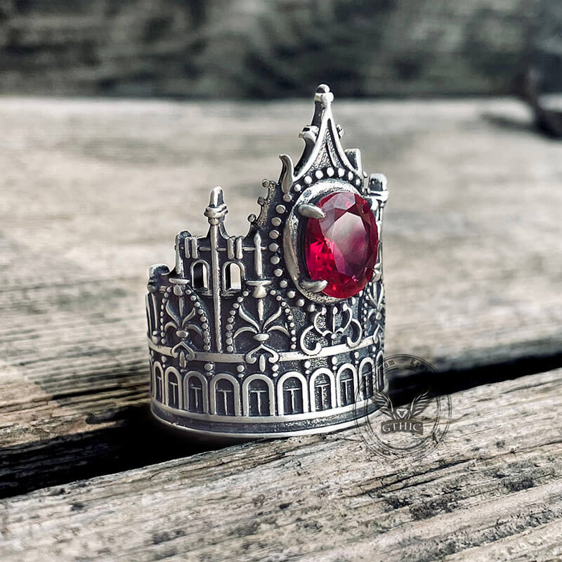 Gothic Castle Sterling Silver Ring | Gthic.com