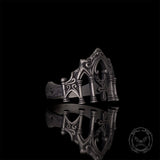 Gothic Cathedral Sterling Silver Cross Ring