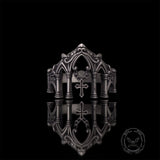 Gothic Cathedral Sterling Silver Cross Ring | Gthic.com