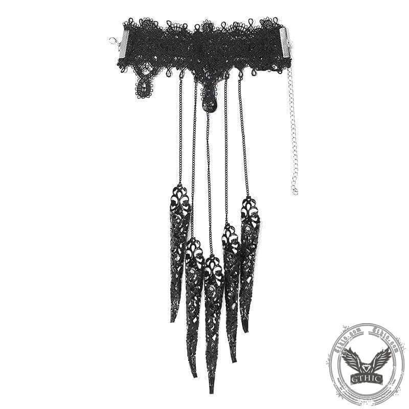 Gothic Chain Link Lace Fingertip Bracelets | Gthic.com