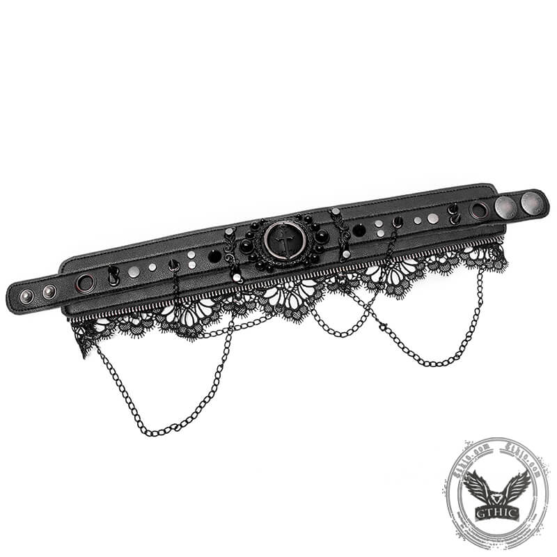Gothic Chains Rivets Choker Necklace