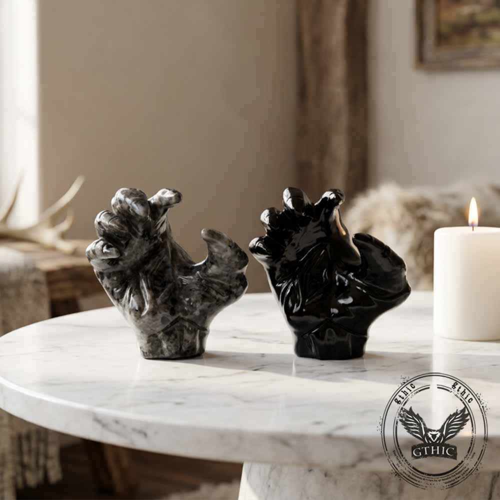 Gothic Claw Hand Natural Crystal Stone Figurine | Gthic.com