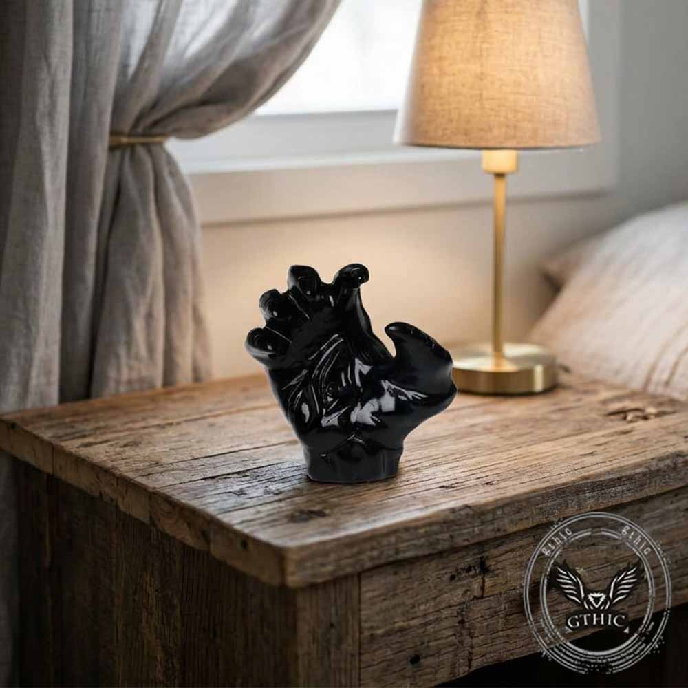Gothic Claw Hand Natural Crystal Stone Figurine | Gthic.com