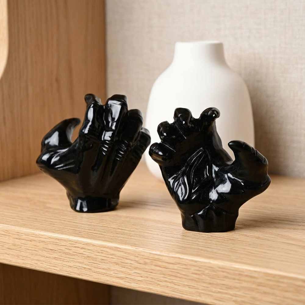 Gothic Claw Hand Natural Crystal Stone Figurine | Gthic.com