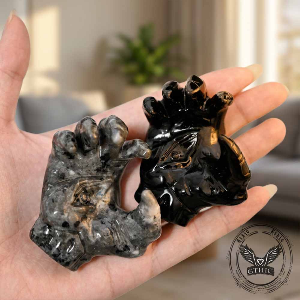 Gothic Claw Hand Natural Crystal Stone Figurine