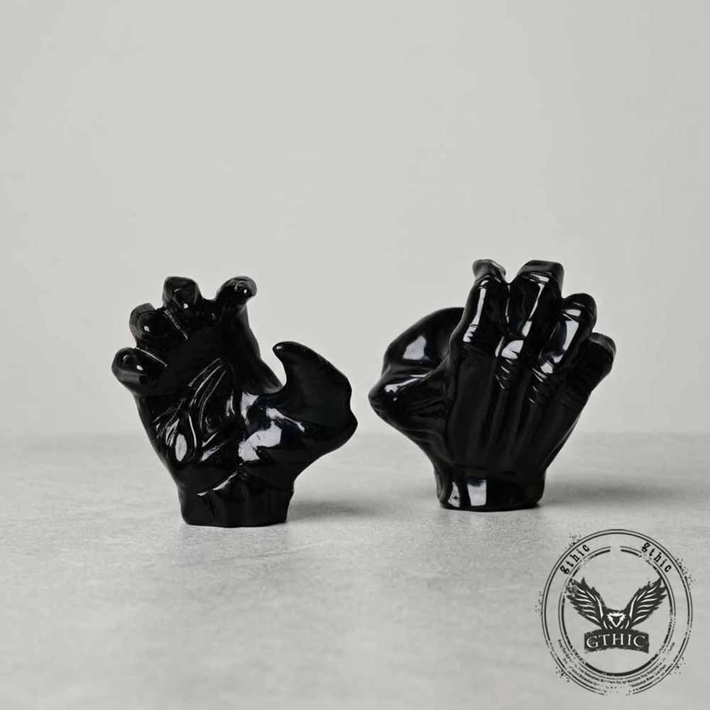 Gothic Claw Hand Natural Crystal Stone Figurine