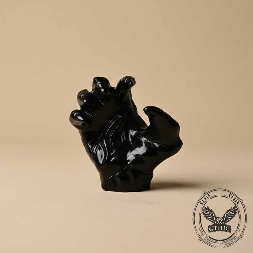 Gothic Claw Hand Natural Crystal Stone Figurine