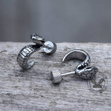 Gothic Cobra Snake Stainless Steel Stud Earrings | Gthic.com