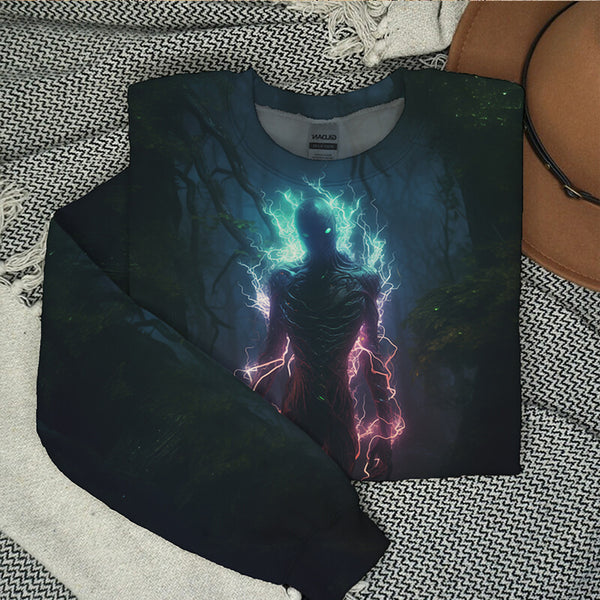 Gothic Creature Forest Round Neck Sweatshirt